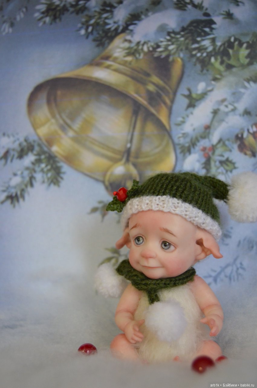 Четыре зимних пиксика и снеговичок. Авторские куклы Катрушовой Татьяны (фото 9)