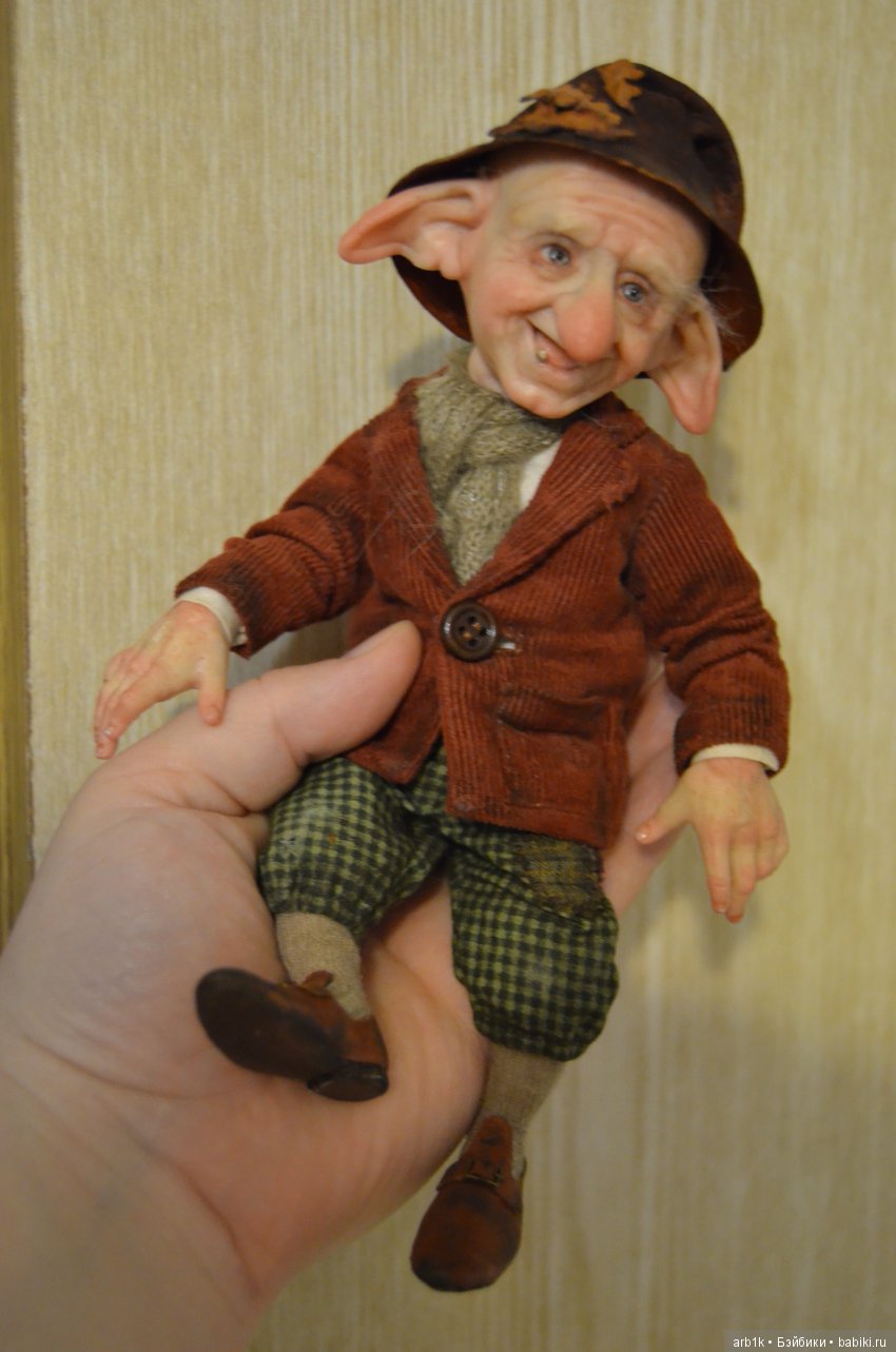 Два гномика и Леший. Авторские куклы Катрушовой Татьяны