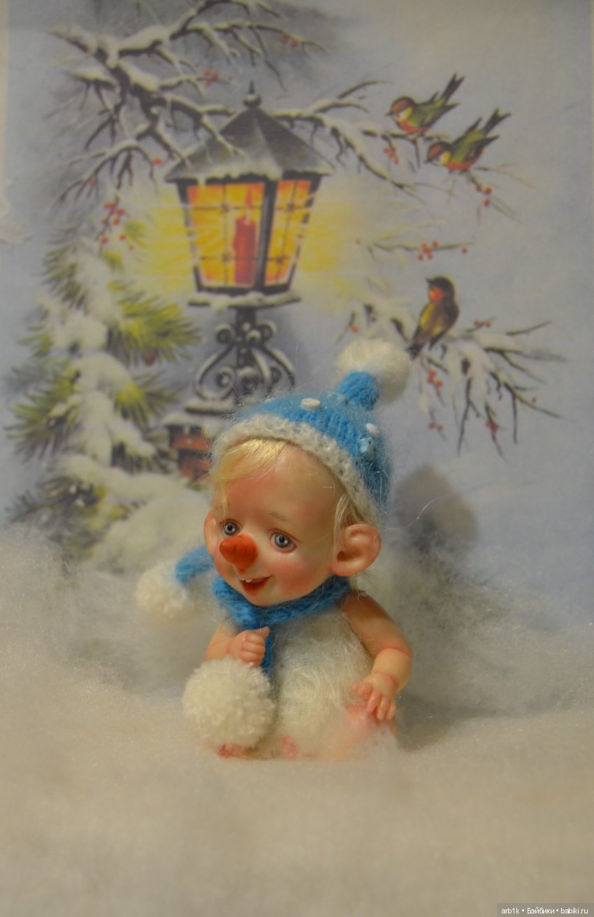 Малыши-снеговички. Авторские куклы Катрушовой Татьяны (фото 2)