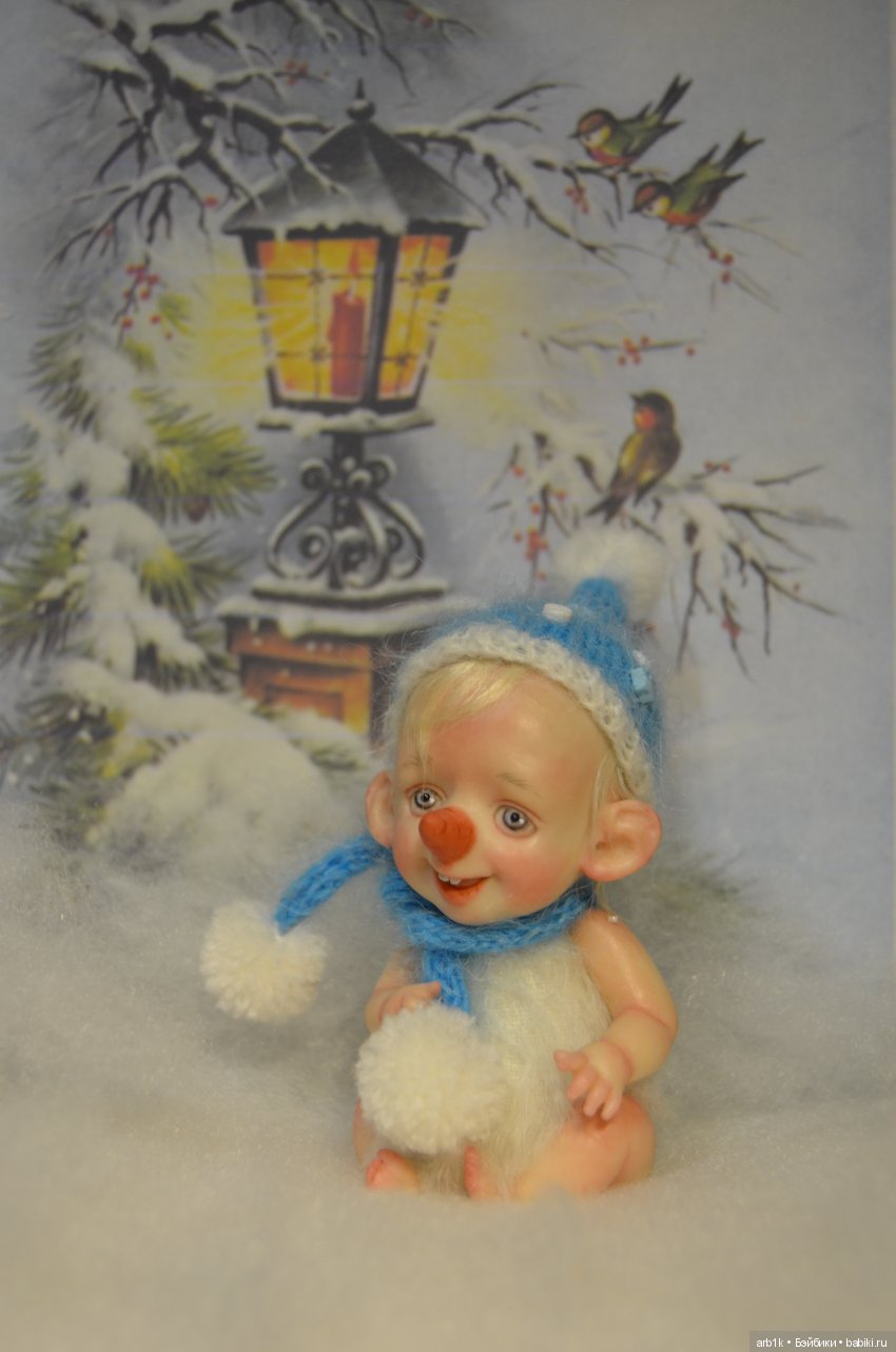 Малыши-снеговички. Авторские куклы Катрушовой Татьяны