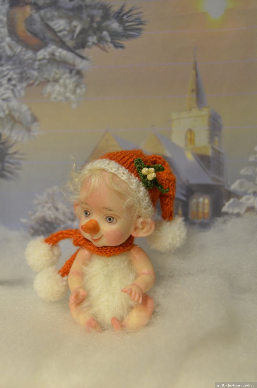 Малыши-снеговички. Авторские куклы Катрушовой Татьяны (фото 6)
