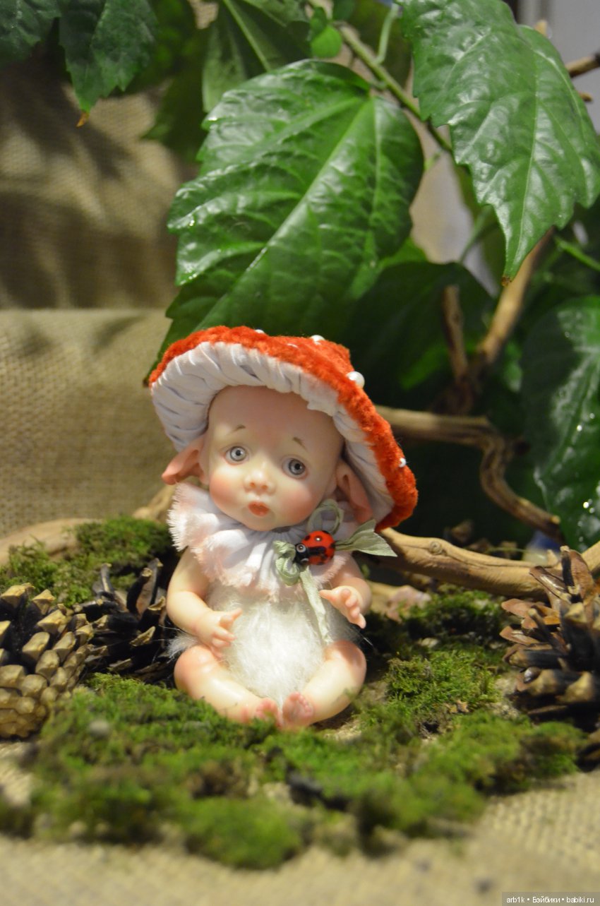 Пиксики мухоморчик и кактус. Авторские куклы Катрушовой Татьяны (фото 5)