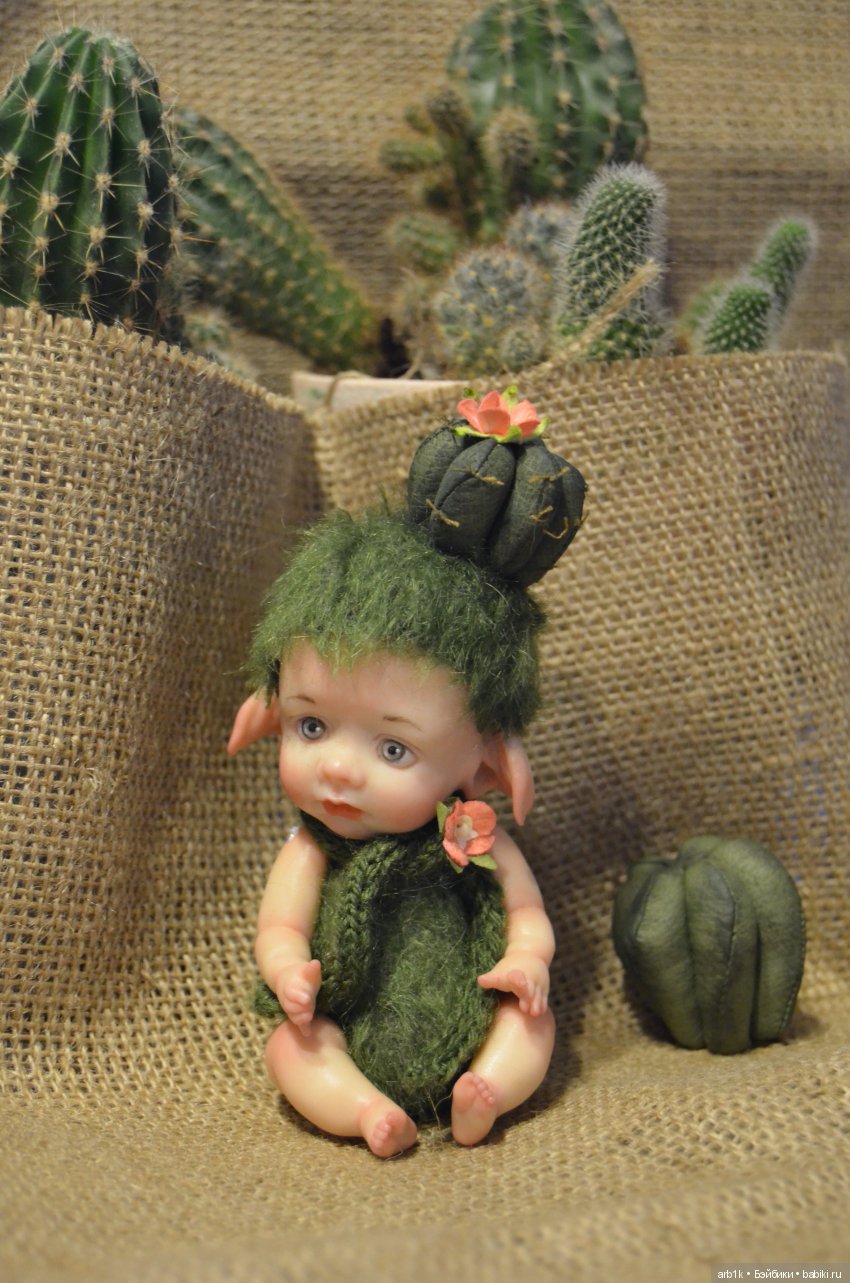 Пиксики мухоморчик и кактус. Авторские куклы Катрушовой Татьяны (фото 8)