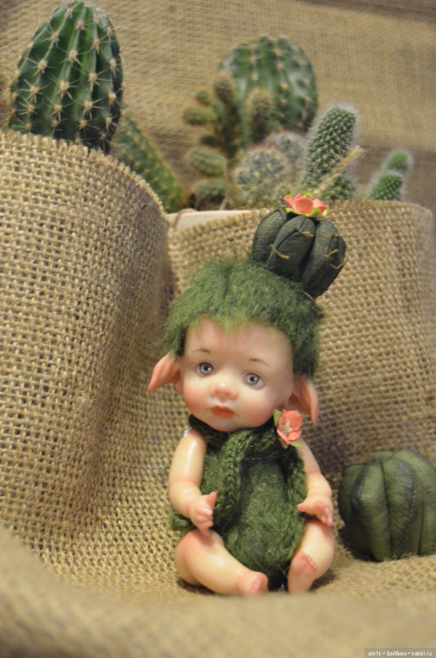 Пиксики мухоморчик и кактус. Авторские куклы Катрушовой Татьяны (фото 9)