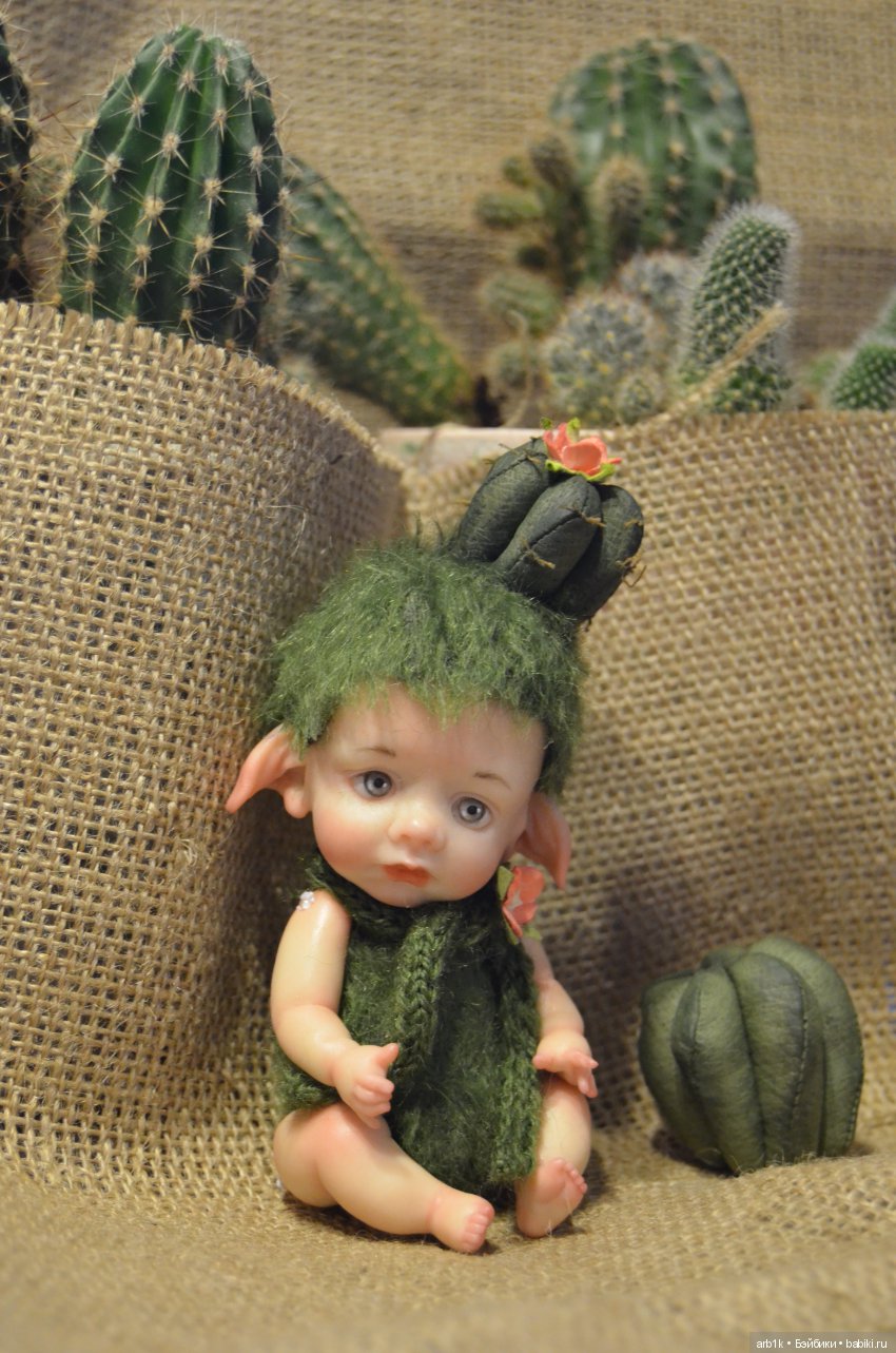 Пиксики мухоморчик и кактус. Авторские куклы Катрушовой Татьяны (фото 7)