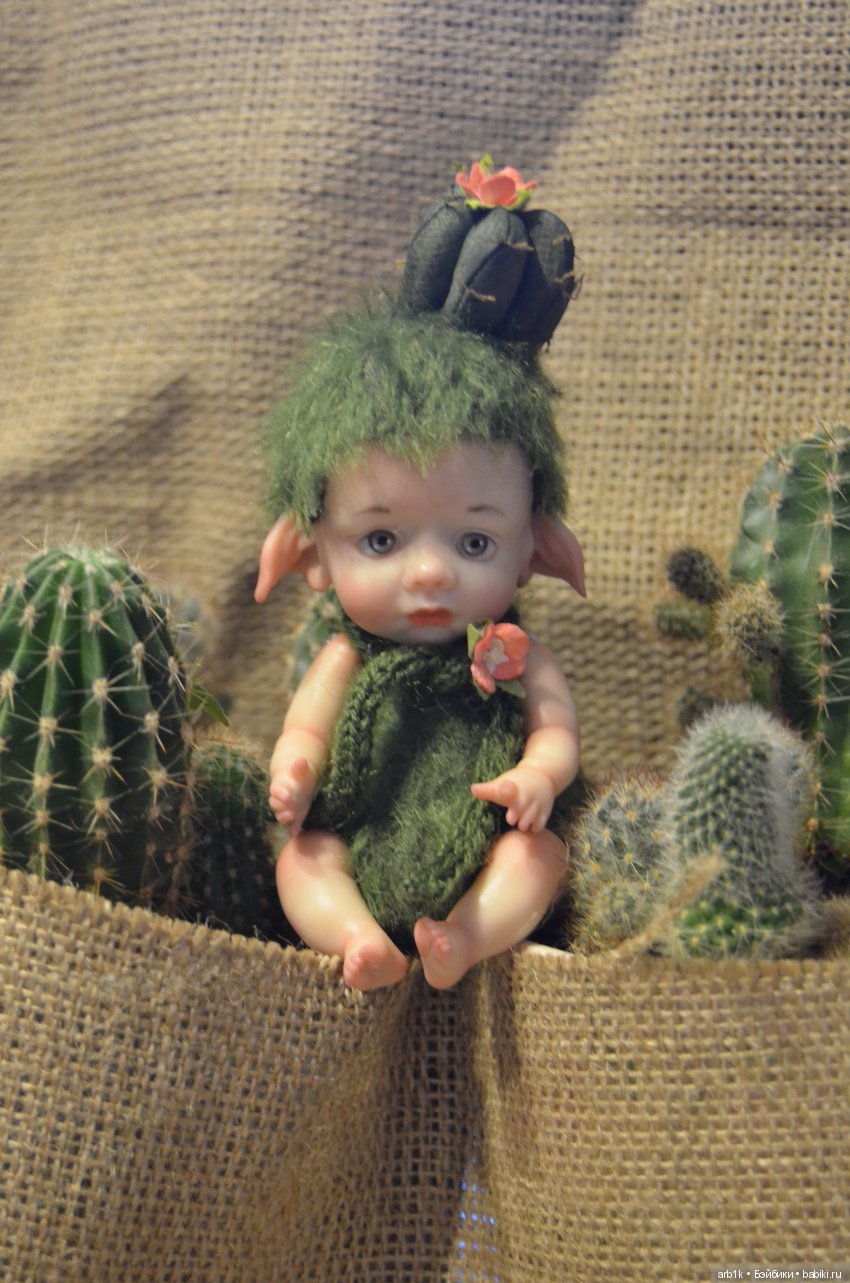 Пиксики мухоморчик и кактус. Авторские куклы Катрушовой Татьяны (фото 10)