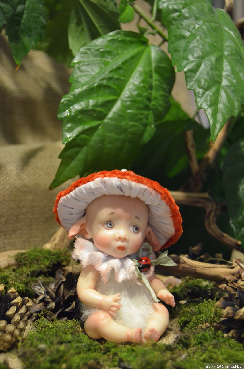 Пиксики мухоморчик и кактус. Авторские куклы Катрушовой Татьяны (фото 3)