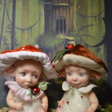 Малыши грибочки. Авторские куклы Катрушовой Татьяны