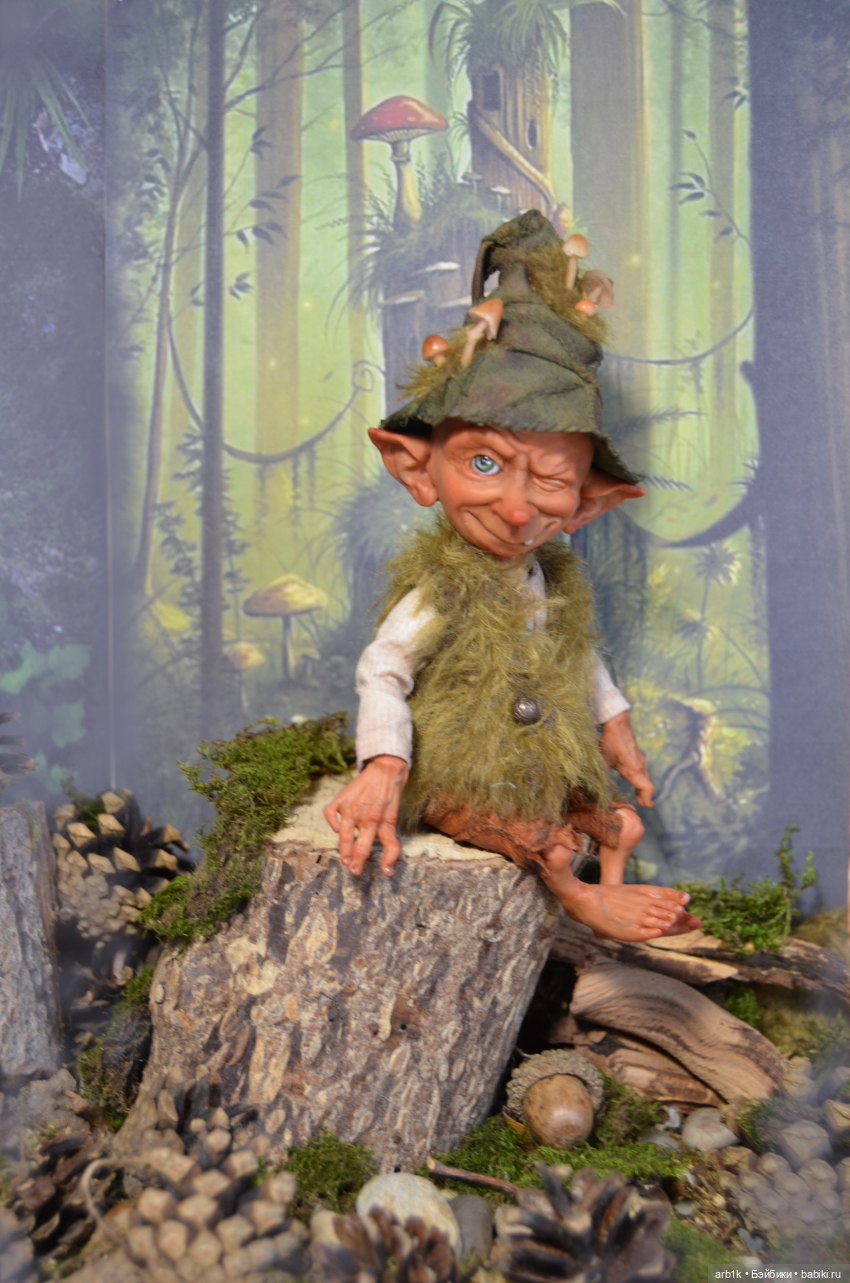 Лесной гномик Тоби. Авторская кукла Катрушовой Татьяны | Бэйбики Лесной гномик Тоби. Авторская кукла Катрушовой Татьяны