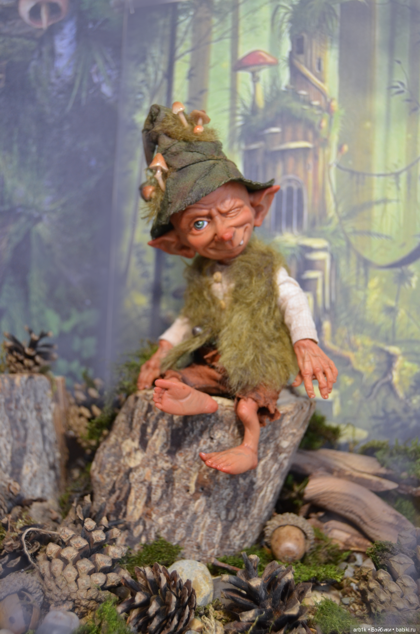 Лесной гномик Тоби. Авторская кукла Катрушовой Татьяны | Бэйбики Лесной гномик Тоби. Авторская кукла Катрушовой Татьяны (фото 3)