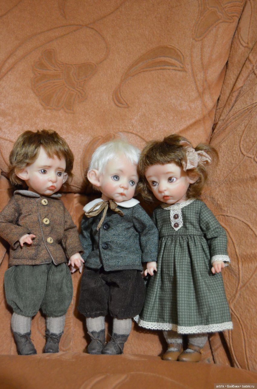 Питер, Клара и Ганс. Авторские куклы Катрушовой Татьяны