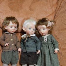 Питер, Клара и Ганс. Авторские куклы Катрушовой Татьяны