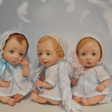 Три ангелочка. Авторские куклы Катрушовой Татьяны