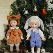 Алёна и Женечка. Авторские куклы Катрушовой Татьяны