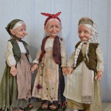 Три бабуси.  Авторские куклы Катрушовой Татьяны