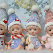 Новогодние пиксики. Авторские куклы Катрушовой Татьяны