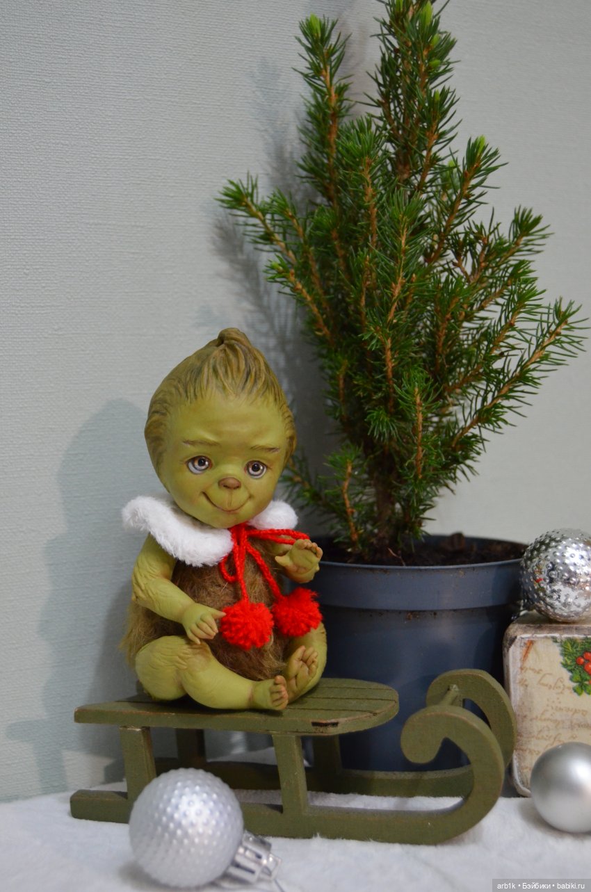 Малыш Гринч — Лепка авторских кукол: полимерная глина (фото 4)