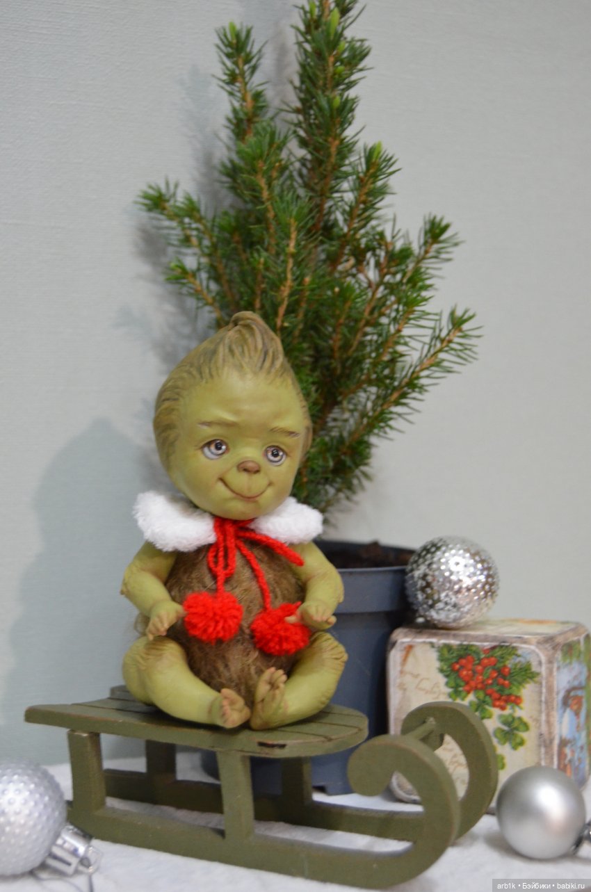 Малыш Гринч — Лепка авторских кукол: полимерная глина (фото 6)