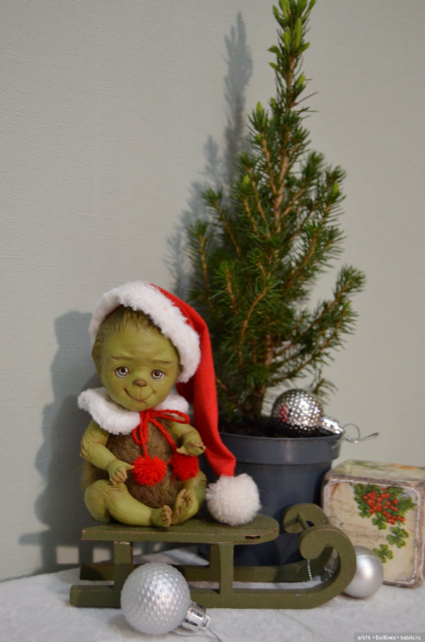 Малыш Гринч — Лепка авторских кукол: полимерная глина (фото 2)