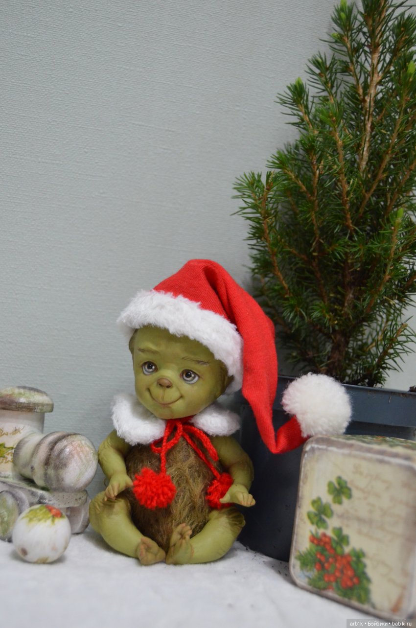 Малыш Гринч — Лепка авторских кукол: полимерная глина (фото 7)