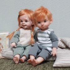 Детки в пижамках. Авторские куклы Катрушовой Татьяны.