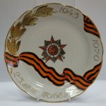 Георгиевская лента на фарфоре