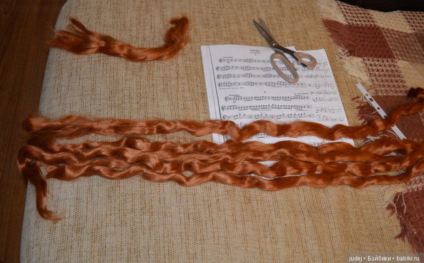 Парички из волокна крапивы для советских кукол: мой опыт реставрации (фото 7)