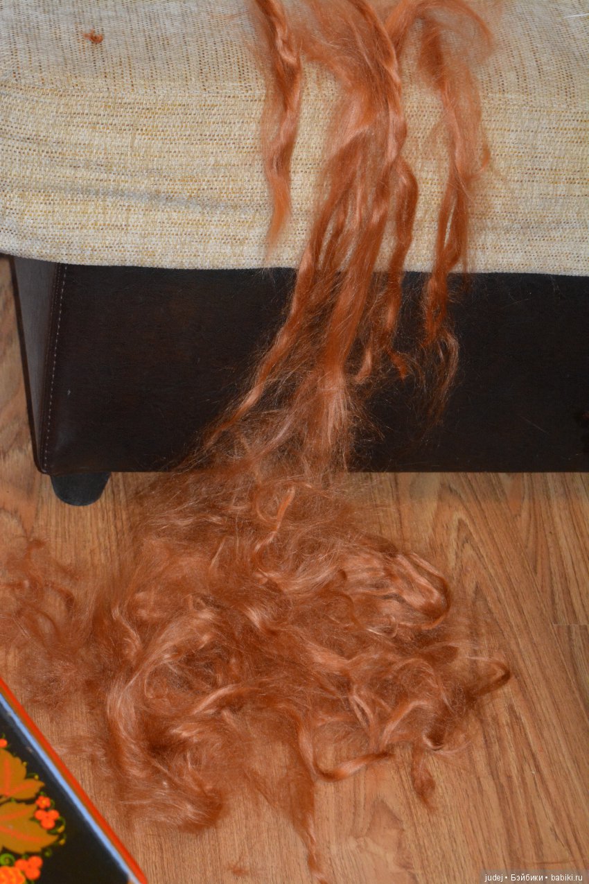 Парички из волокна крапивы для советских кукол: мой опыт реставрации (фото 6)