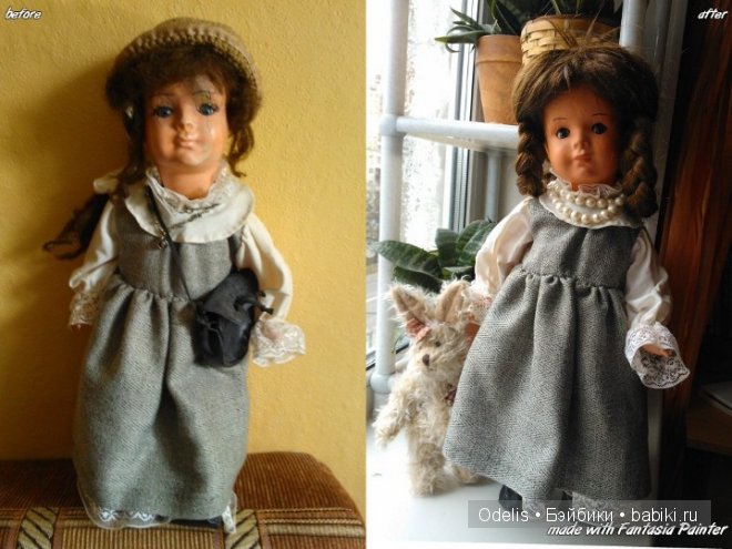 Шарлотта. Перерисовка, реставрация винтажной куклы (фото 2)