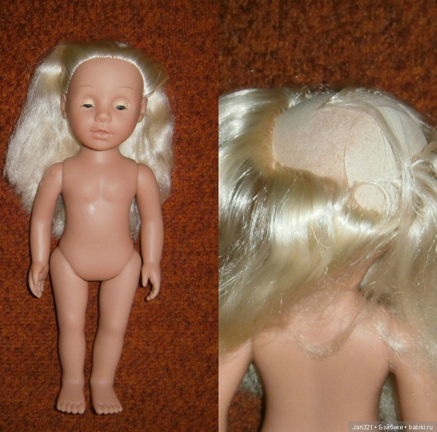 Как сделать лысой кукле прическу