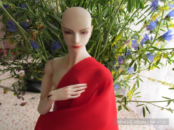 Тюльпан. Авторская шарнирная кукла