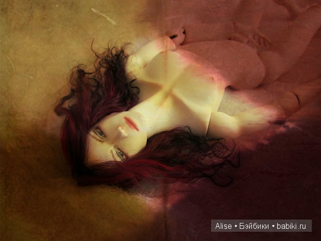 Тюльпан. Авторская шарнирная кукла