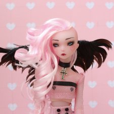 Два розововолосых ангелочка