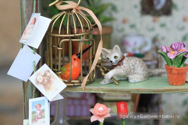 La boutique de fleur. Кукольная миниатюра в масштабе 1:12