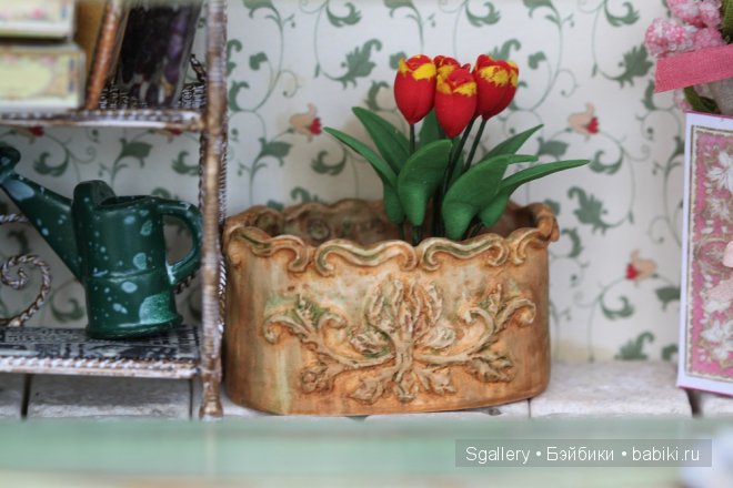 La boutique de fleur. Кукольная миниатюра в масштабе 1:12