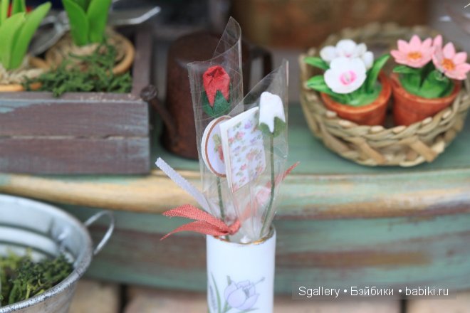 La boutique de fleur. Кукольная миниатюра в масштабе 1:12