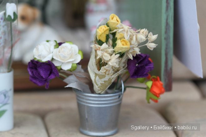 La boutique de fleur. Кукольная миниатюра в масштабе 1:12