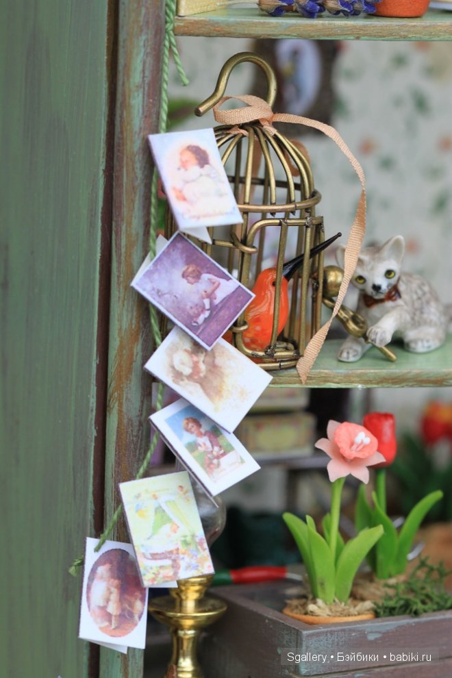 La boutique de fleur. Кукольная миниатюра в масштабе 1:12