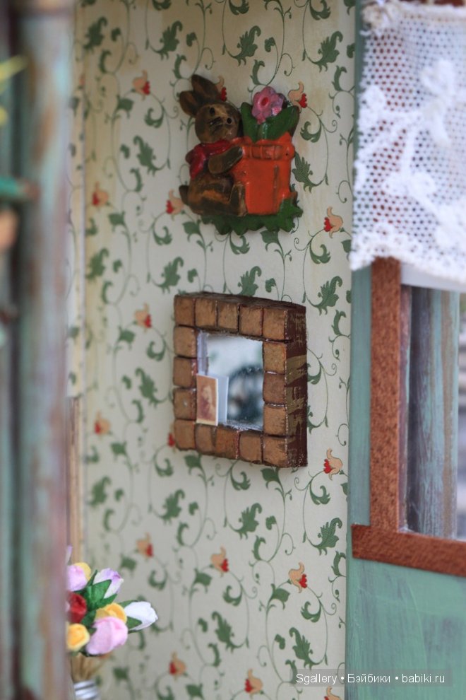 La boutique de fleur. Кукольная миниатюра в масштабе 1:12