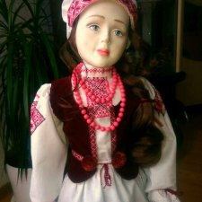 Авторская кукла из фарфора. "Белорусочка"