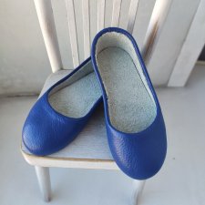 Балетки из натуральной кожи на большую Доллше Диану (на ногу 8,2 см)