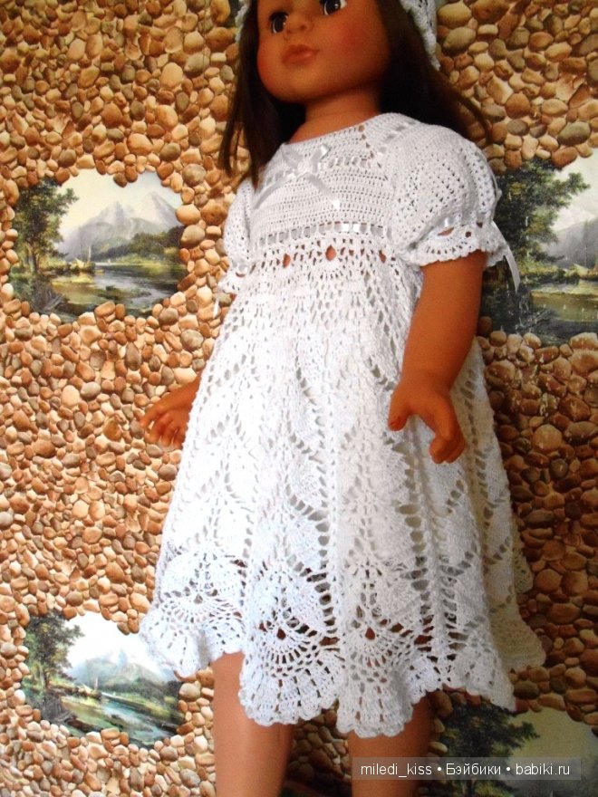 Любимый цвет - белый! Платье для большой куклы (фото 4)