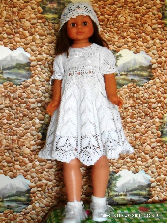 Любимый цвет - белый! Платье для большой куклы (фото 3)