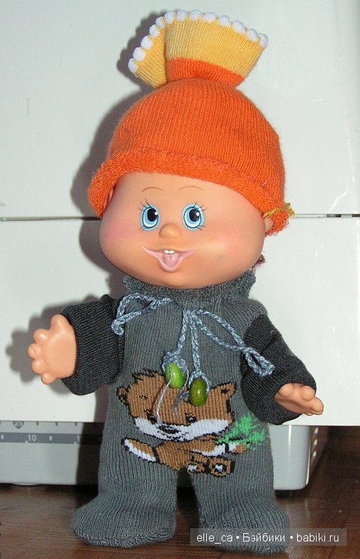 кукла-мальчик в одежде из махровых гольфов кукла-мальчик в одежде из махровых гольфов