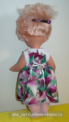 кукла в платье из винтажного ацетата кукла в платье из винтажного ацетата