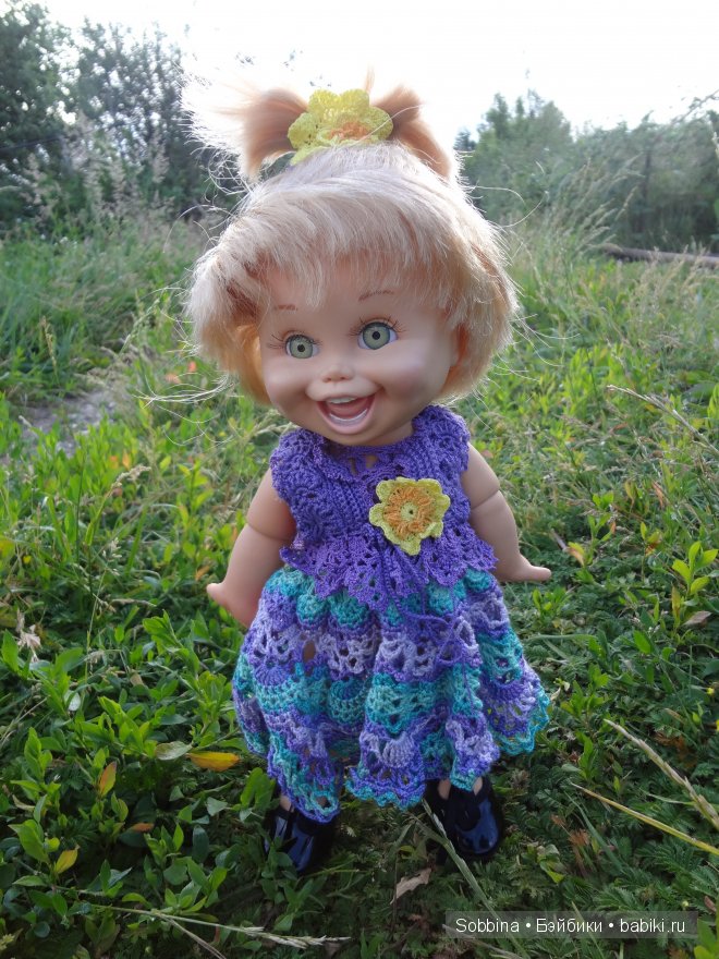 Galoob Baby Face, Наташка, вязание, автор Sobbina