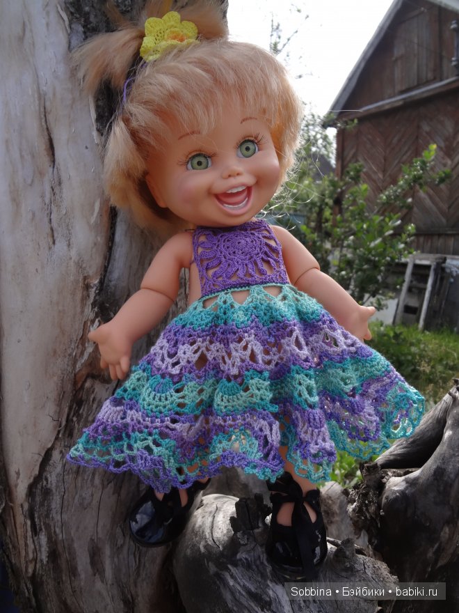 Galoob Baby Face, Наташка, вязание, автор Sobbina