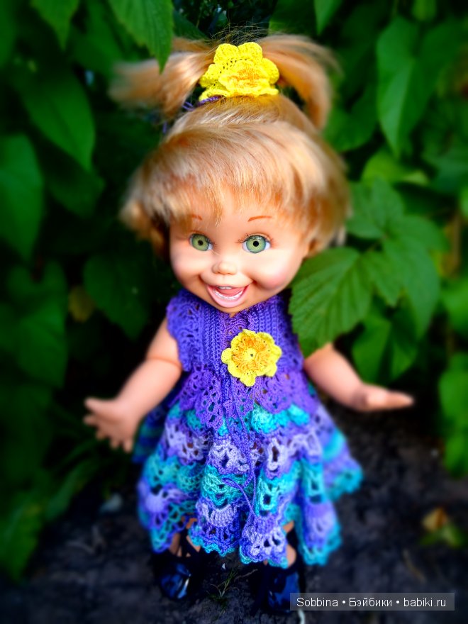 Galoob Baby Face, Наташка, вязание, автор Sobbina