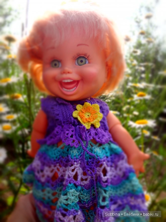 Galoob Baby Face, Наташка, вязание, автор Sobbina