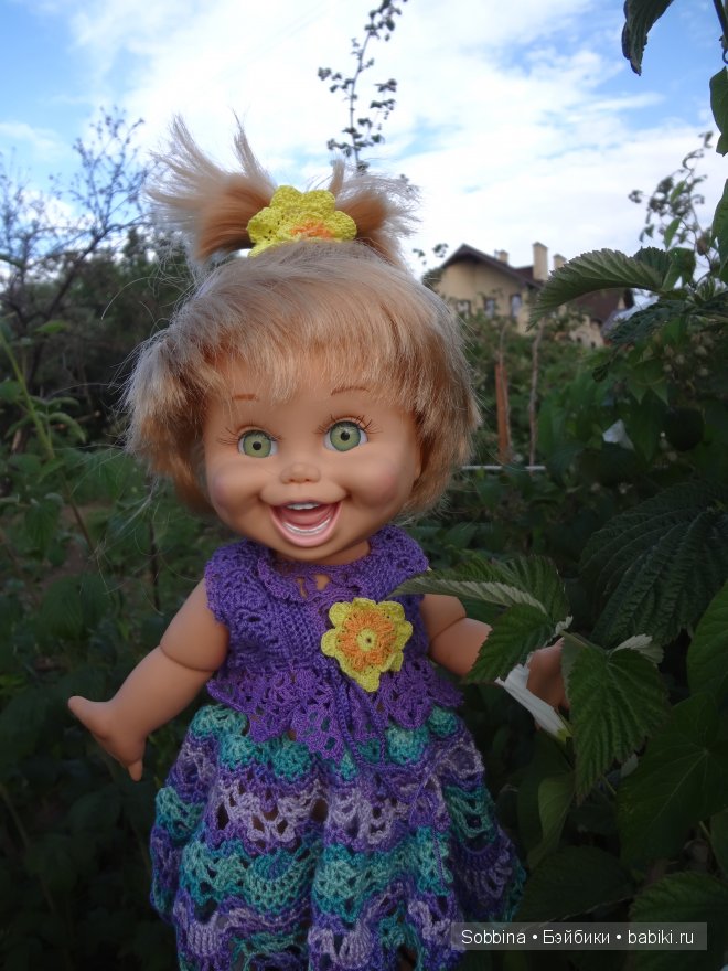 Galoob Baby Face, Наташка, вязание, автор Sobbina